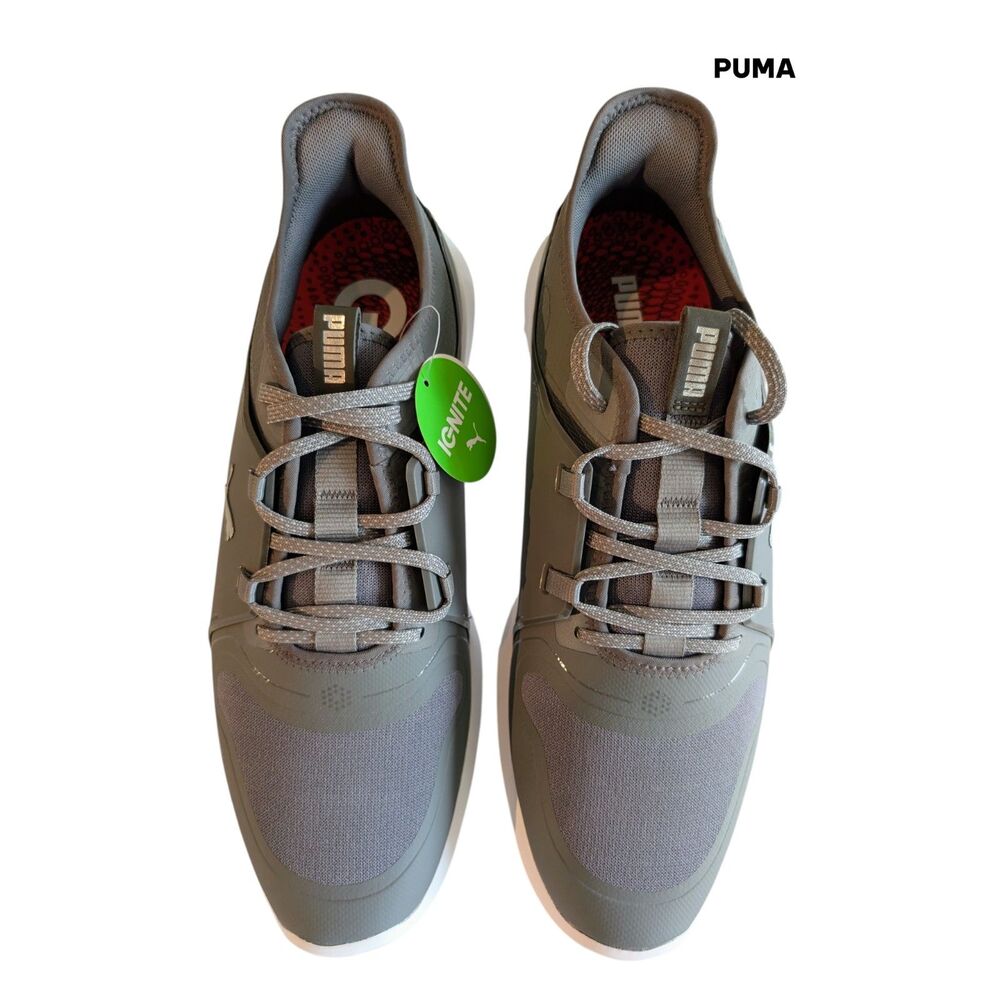 PUMA Ignite Fasten8 Golf Shoes Men’s Size 12 Gray Waterproof Spikeless